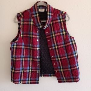 Baxter & Wells Womens Plaid Vest